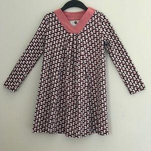 TEA COLLECTION Scottie Dog Pleat Trapeze Dress